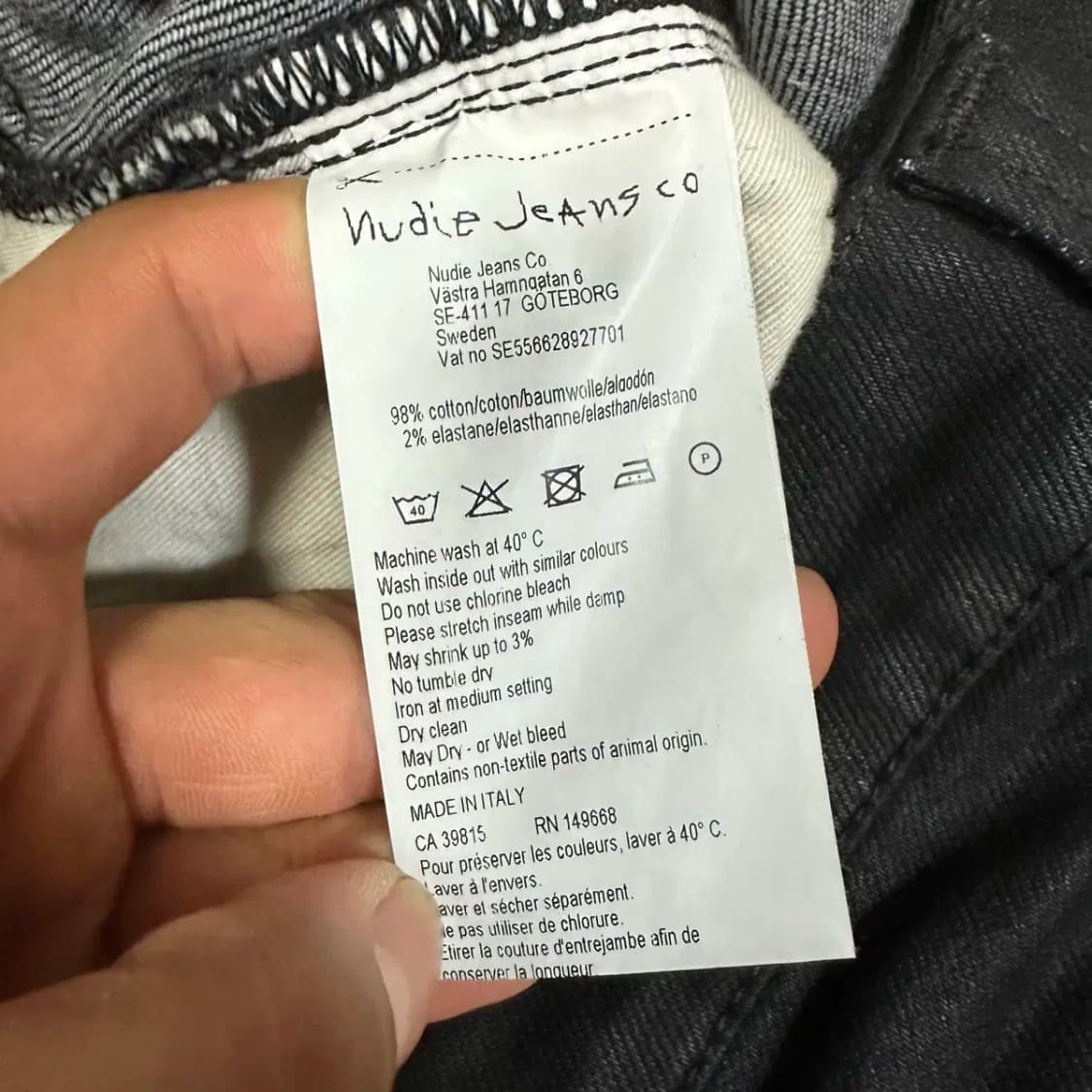 누디진 블랙진 코팅진 30인치 상품이미지5