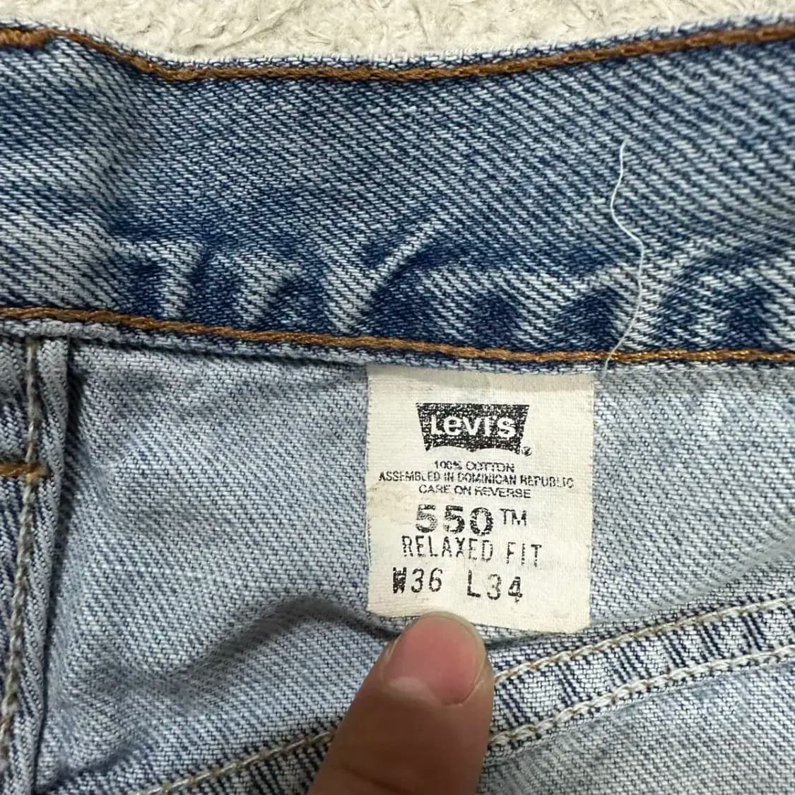 리바이스 550 청바지 데님 팬츠 36인치 상품이미지3
