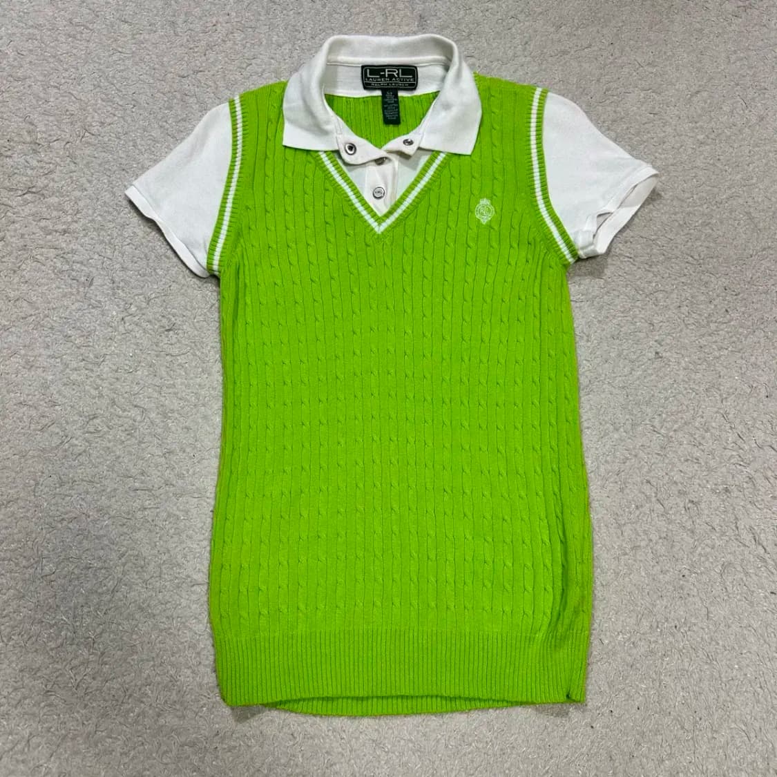 폴로 로렌 랄프로렌 반팔 카라넥 니트 여성 s 상품이미지1