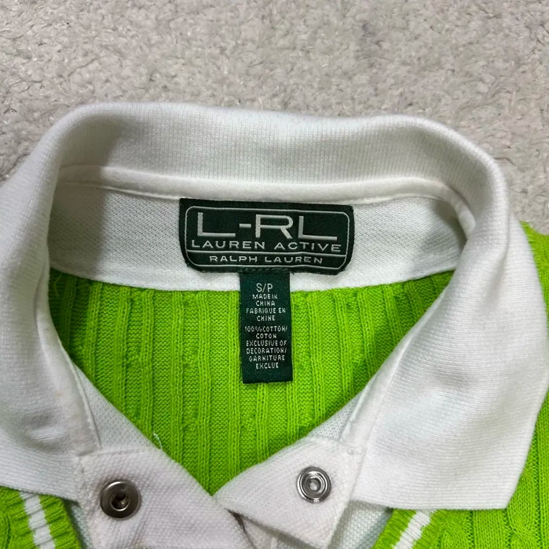 폴로 로렌 랄프로렌 반팔 카라넥 니트 여성 s 상품이미지3