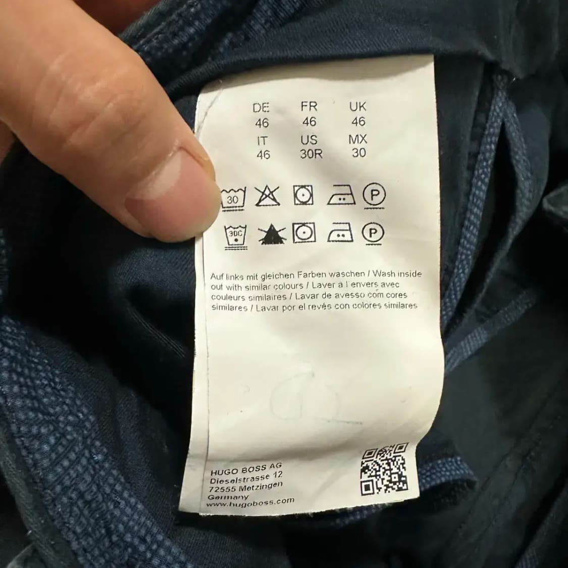 휴고보스 면바지 네이비 32인치 상품이미지4