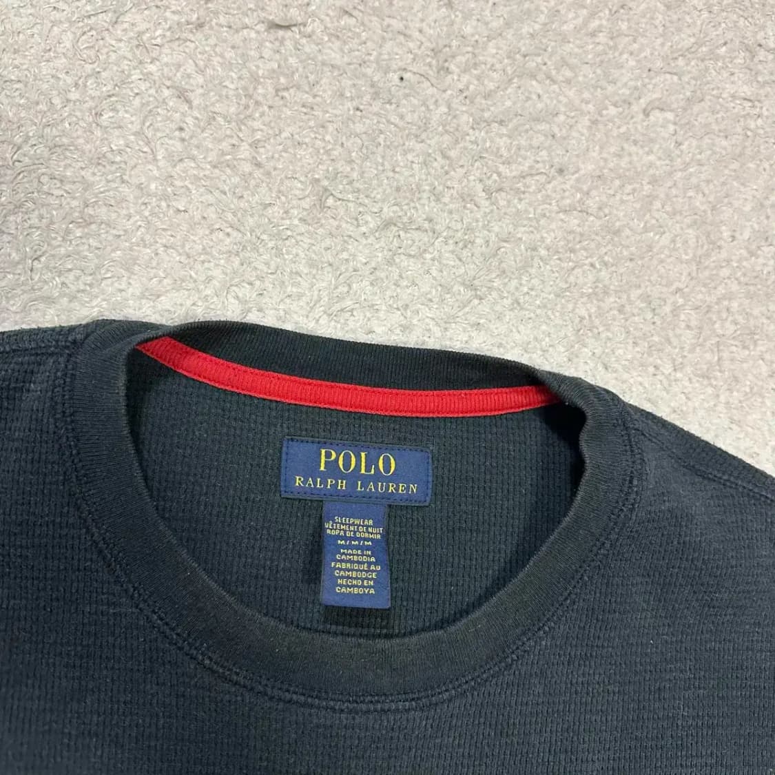 폴로 긴팔티 와플티 m 상품이미지2