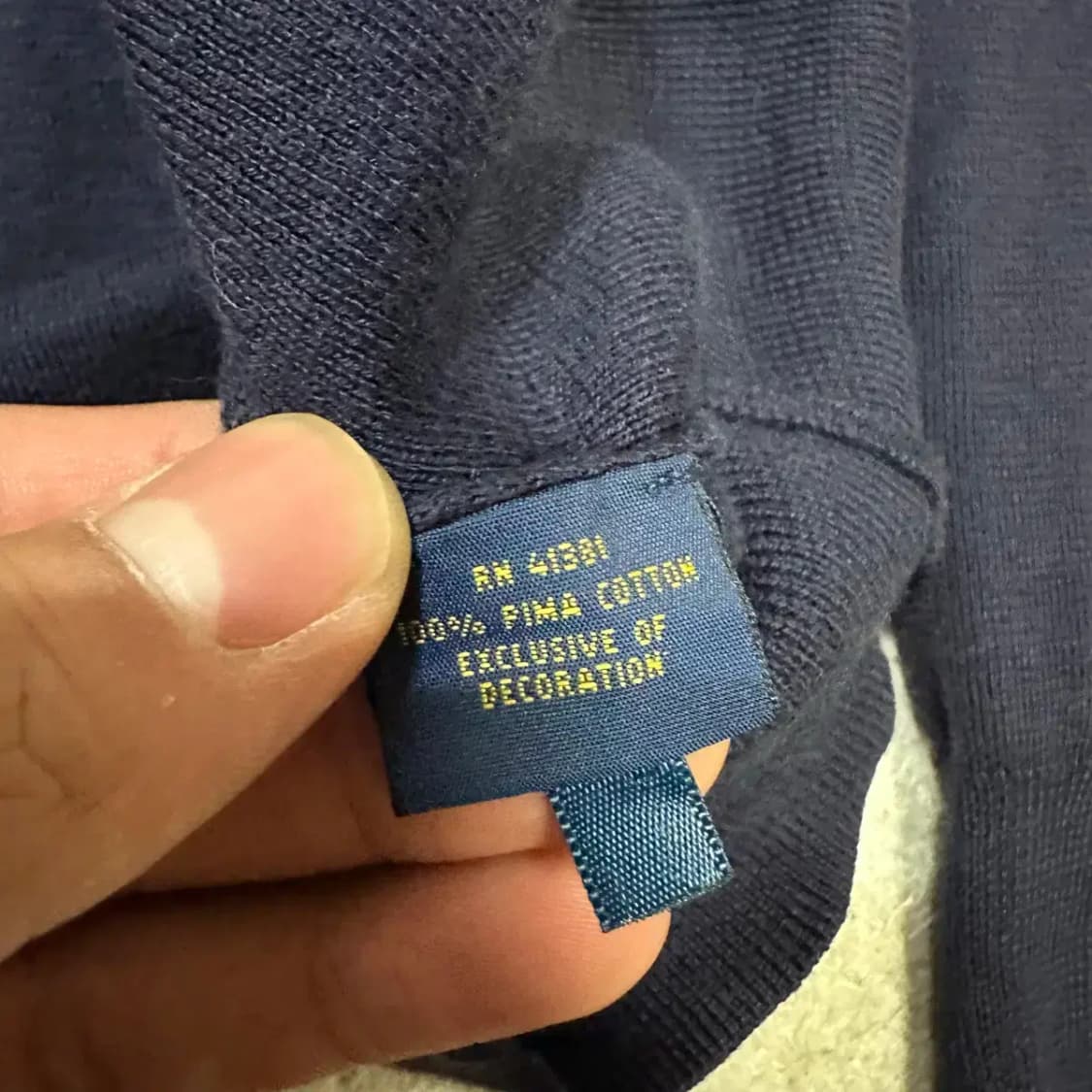 폴로 니트 피마코튼 브이넥 L 상품이미지4