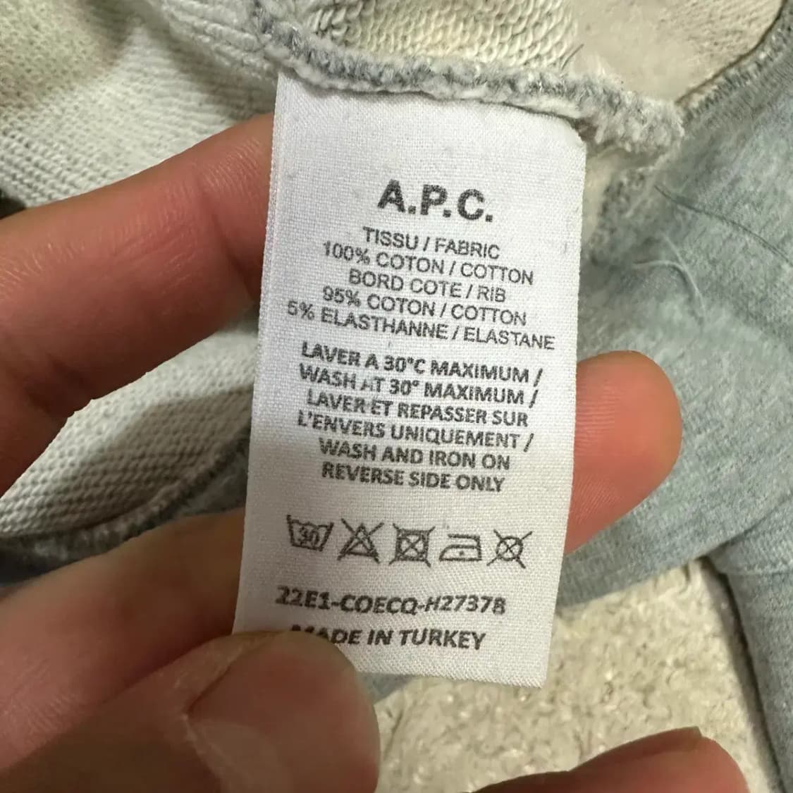 아페쎄 맨투맨 L 상품이미지4