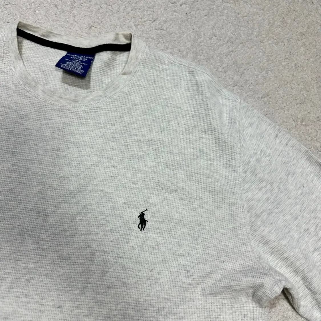 폴로 긴팔티 와플티 L 상품이미지2