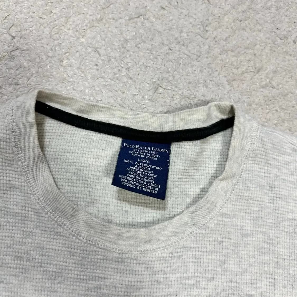 폴로 긴팔티 와플티 L 상품이미지3