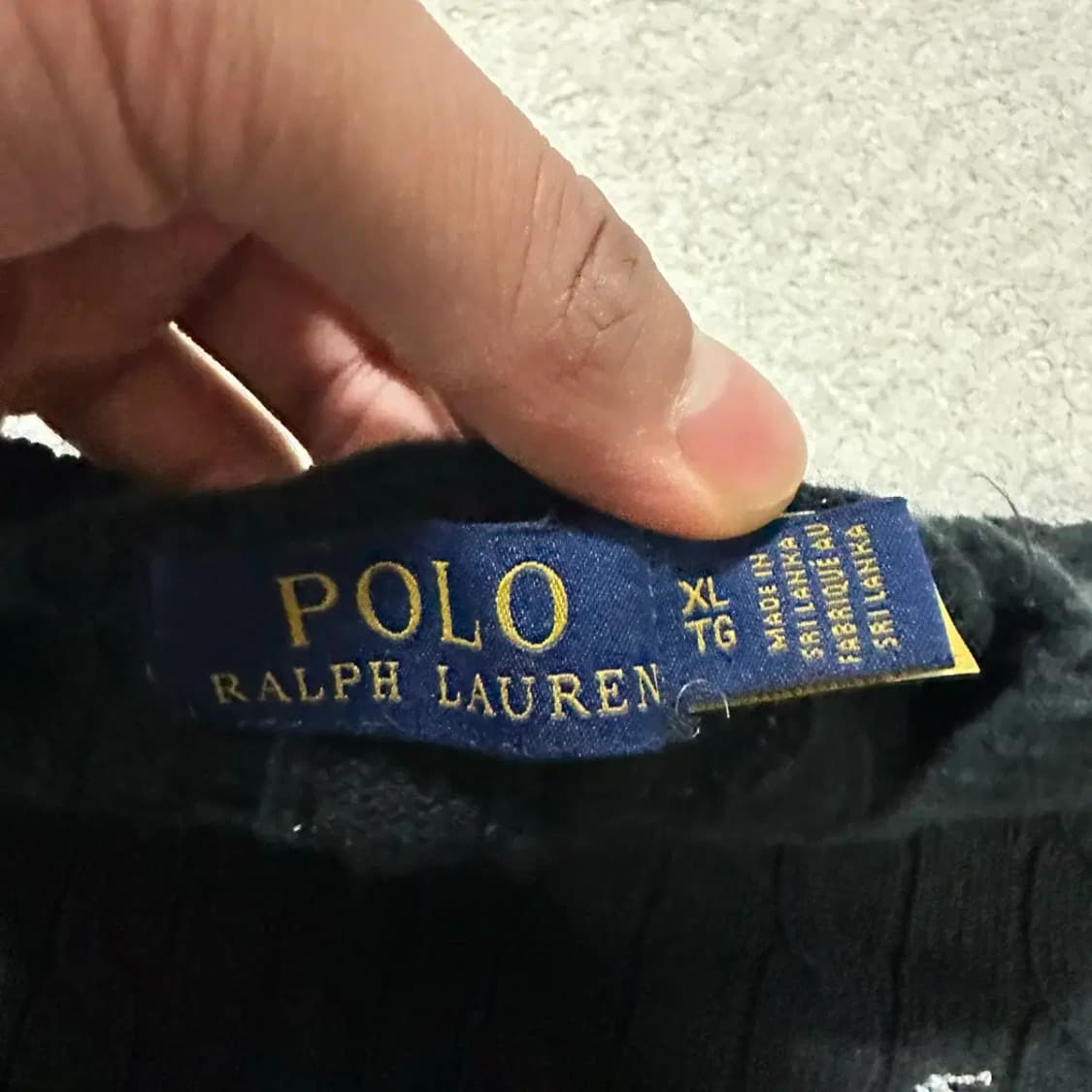 폴로 니트 라운드 블랙 xl 상품이미지3