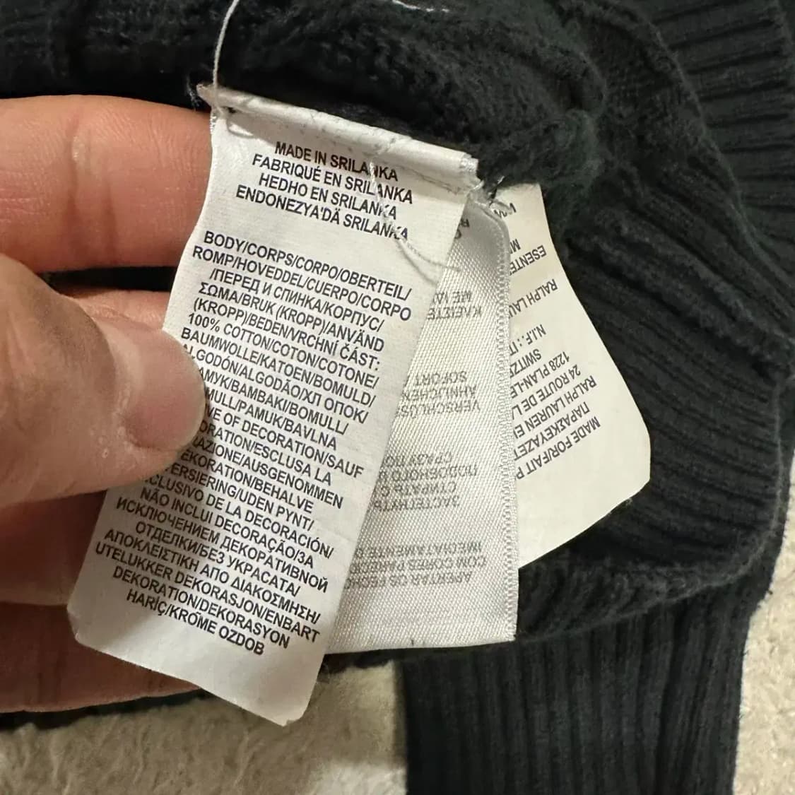 폴로 니트 라운드 블랙 xl 상품이미지4