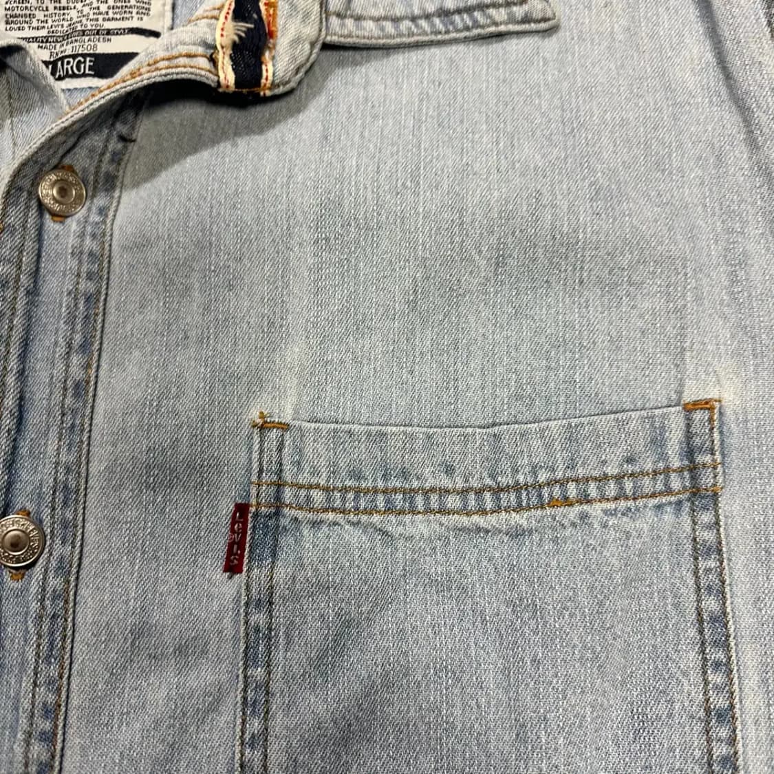 리바이스 데님 셔츠 L 상품이미지2