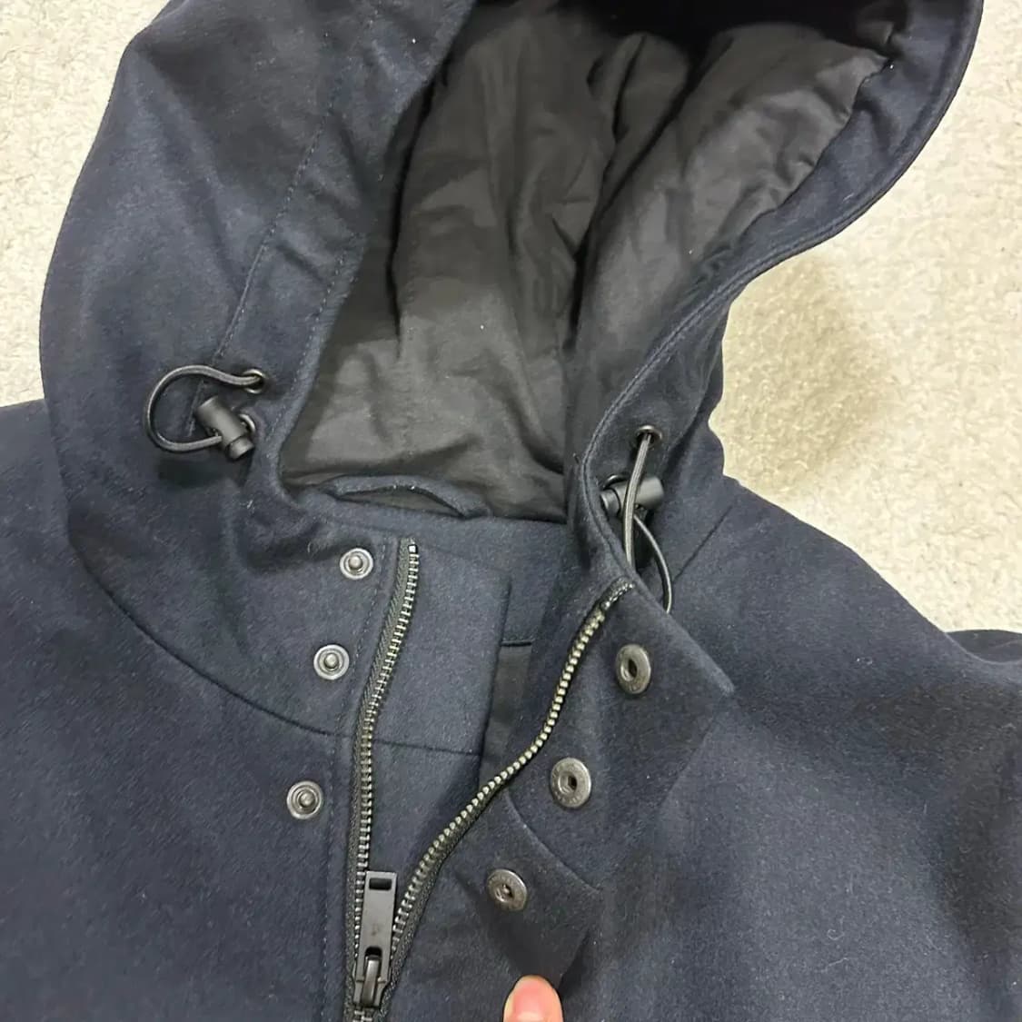 코스 모직 코트 네이비 48 상품이미지2