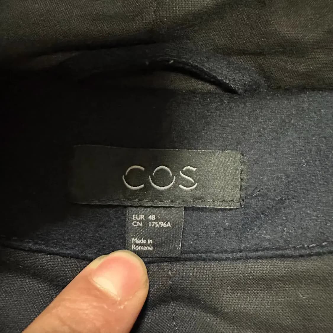 코스 모직 코트 네이비 48 상품이미지3