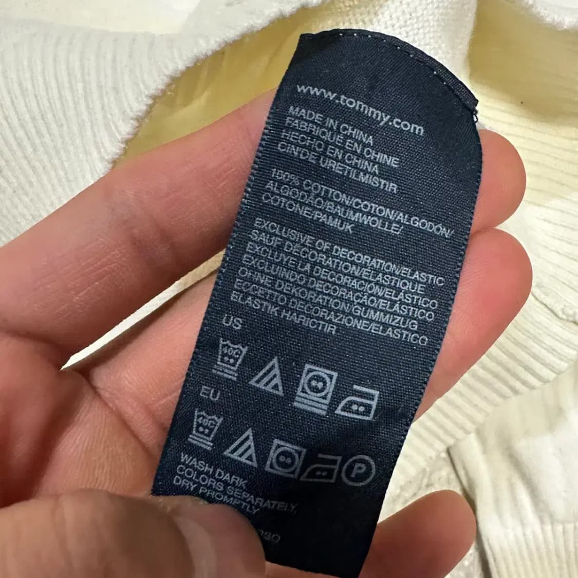 타미힐피거 니트 브이넥 s 상품이미지6