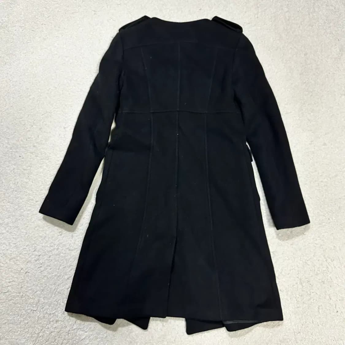 타임 모직 코트 블랙 상품이미지6