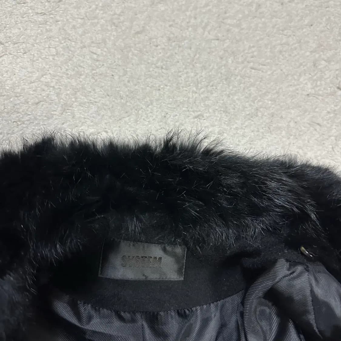 시스템 모직 코트 블랙 여성 상품이미지2