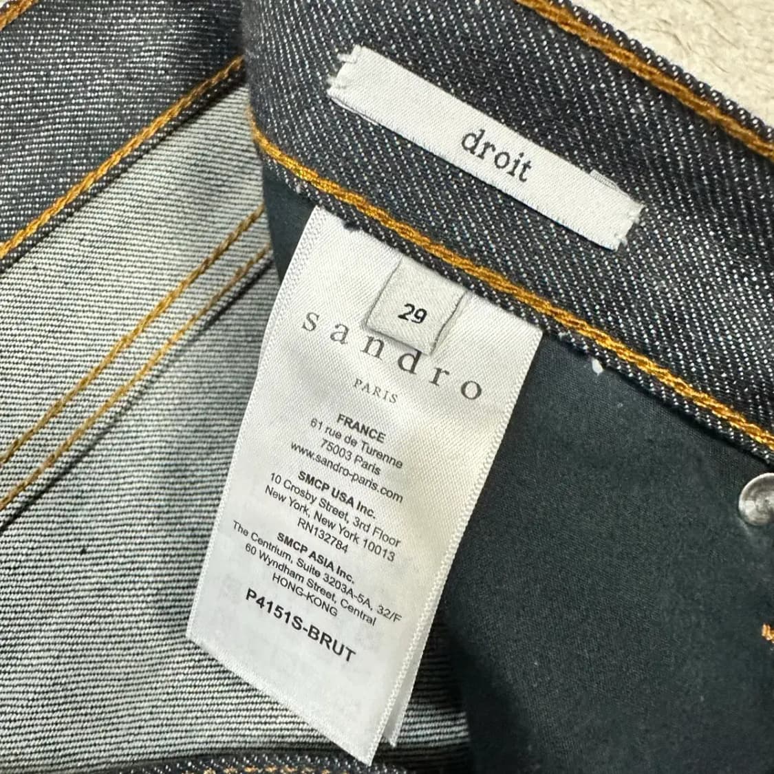 산드로 청바지 데님 팬츠 30인치 상품이미지4