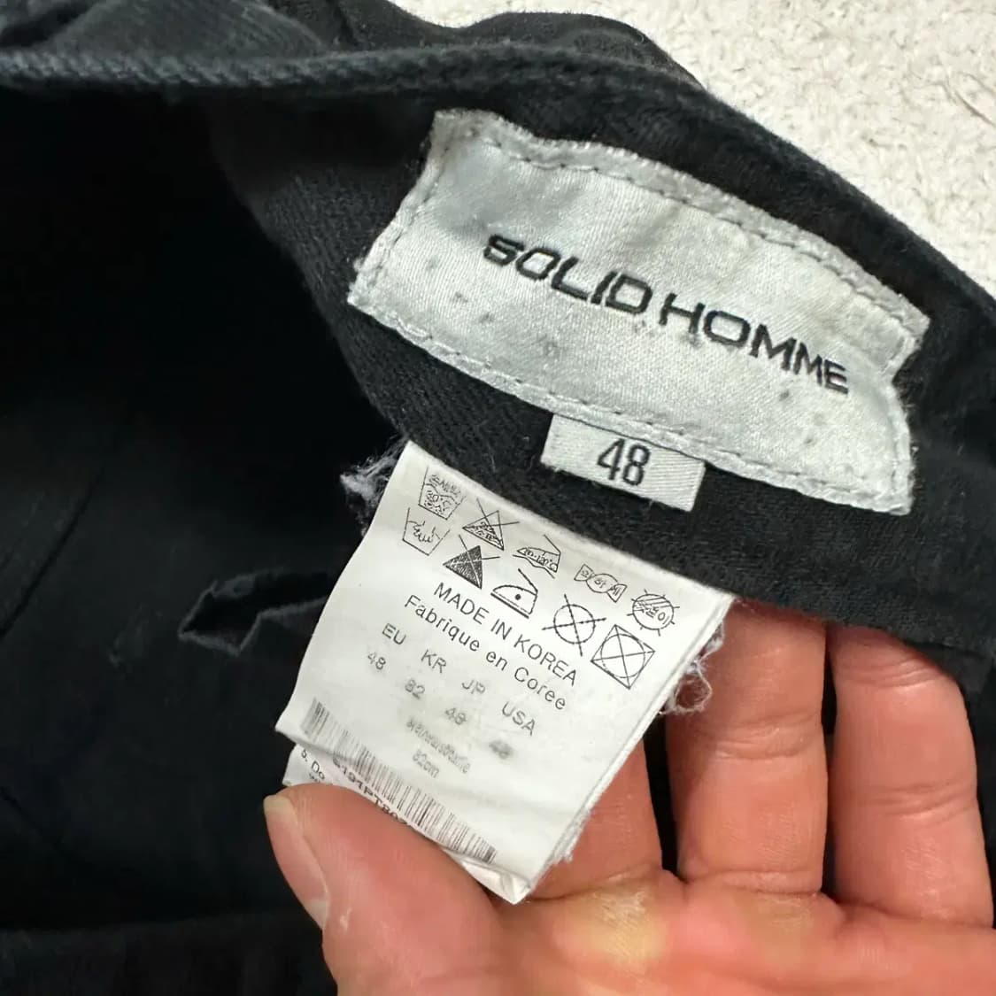 솔리드옴므 블랙진 데님 팬츠 30인치 상품이미지3