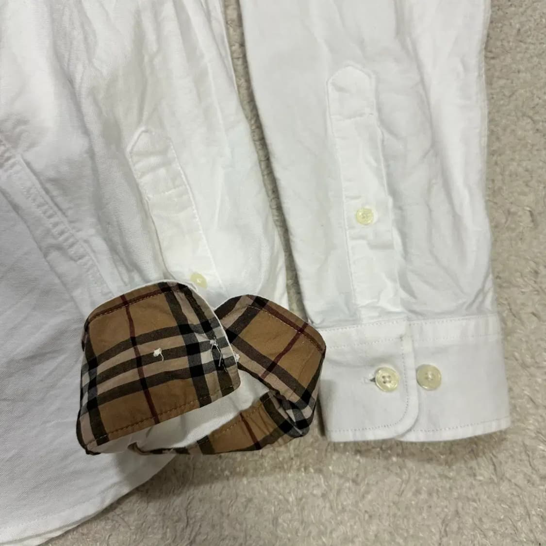 버버리 셔츠 화이트 xxl 상품이미지2