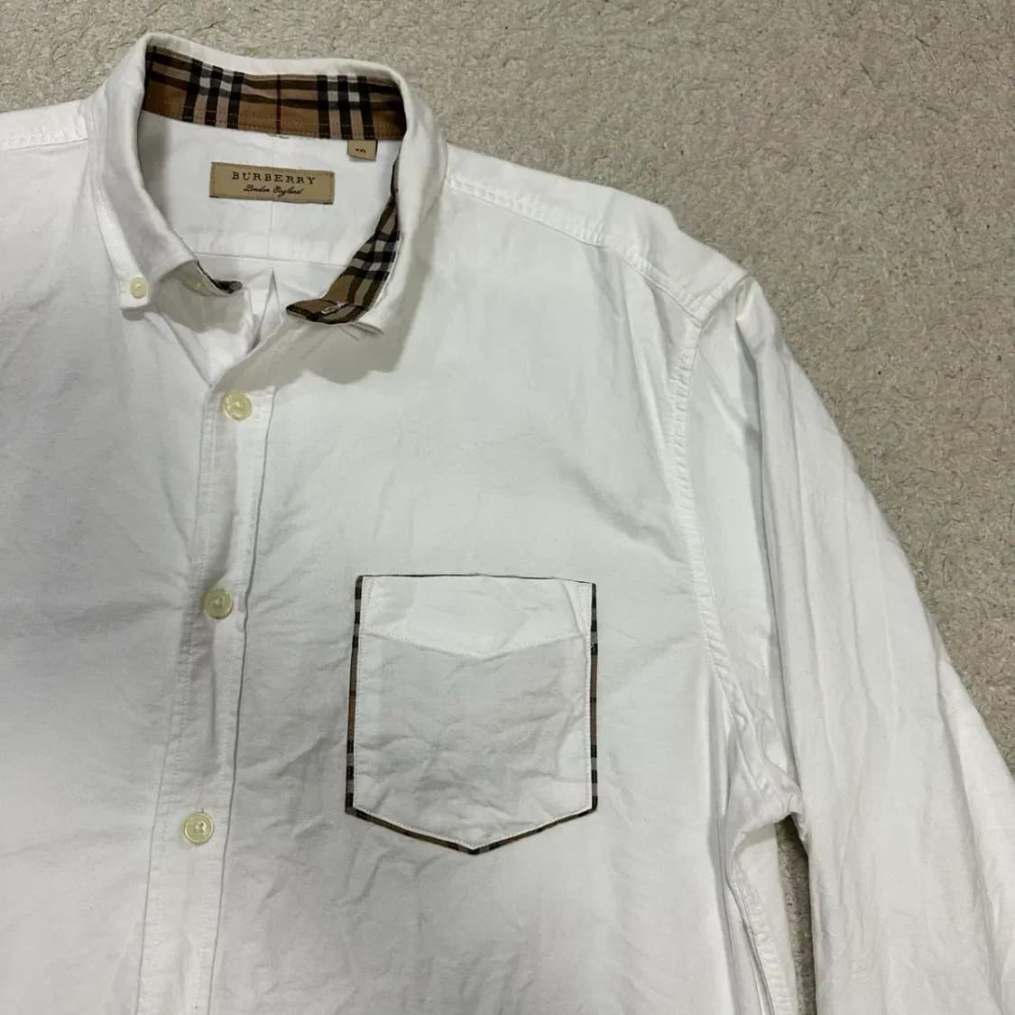버버리 셔츠 화이트 xxl 상품이미지3