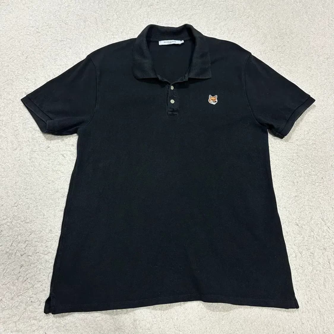 메종키츠네 반팔 카라티 블랙 XL 상품이미지1