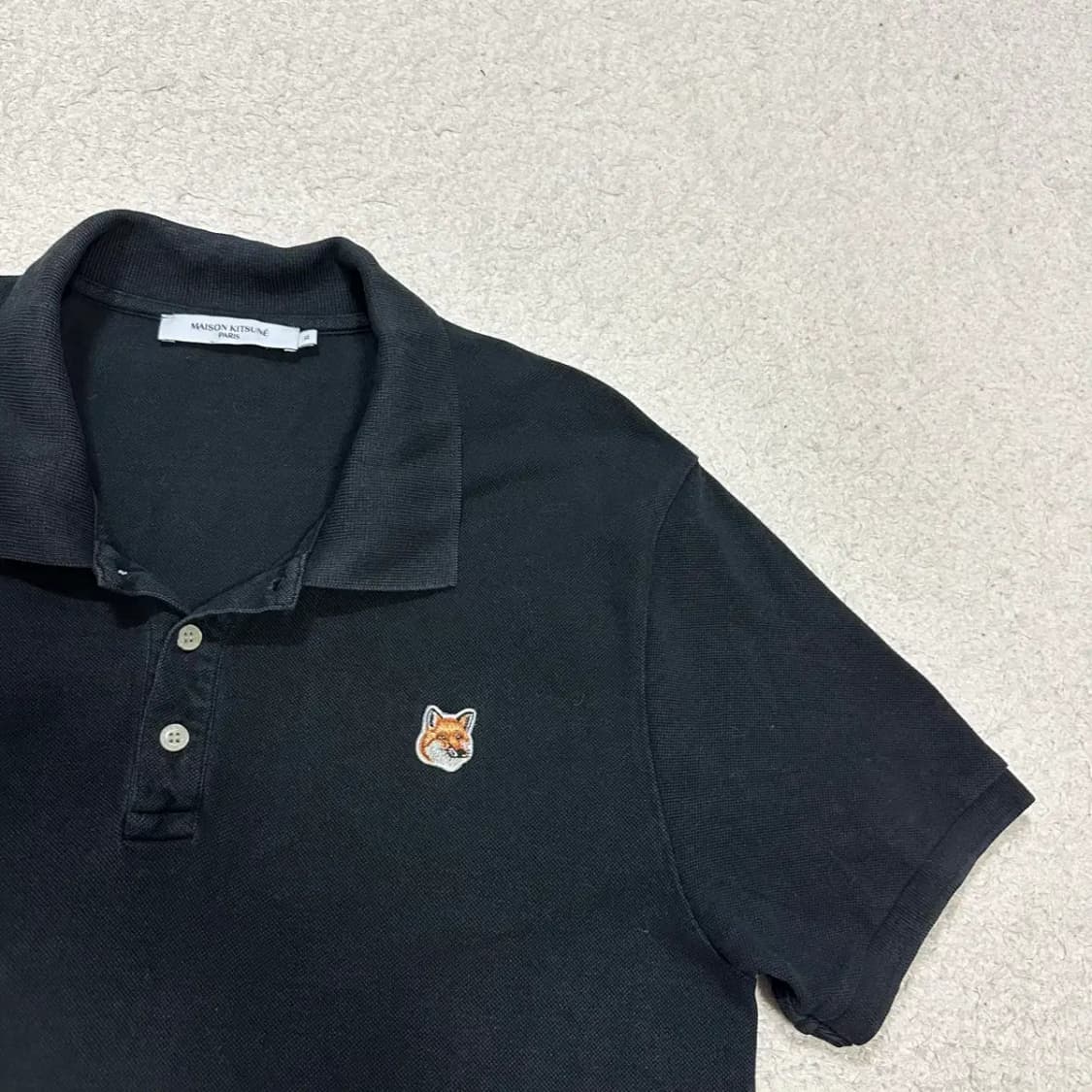 메종키츠네 반팔 카라티 블랙 XL 상품이미지2