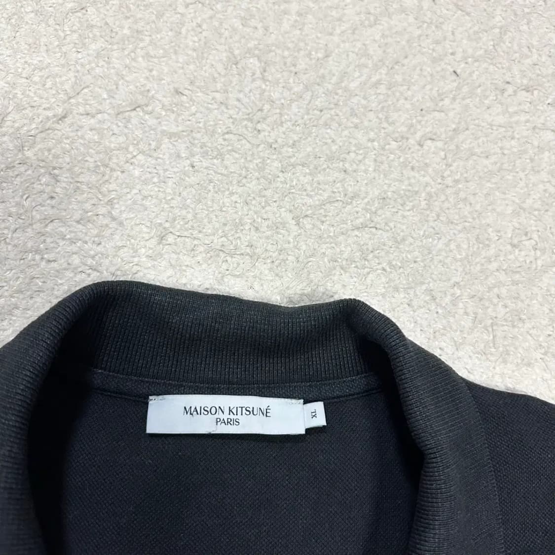 메종키츠네 반팔 카라티 블랙 XL 상품이미지3