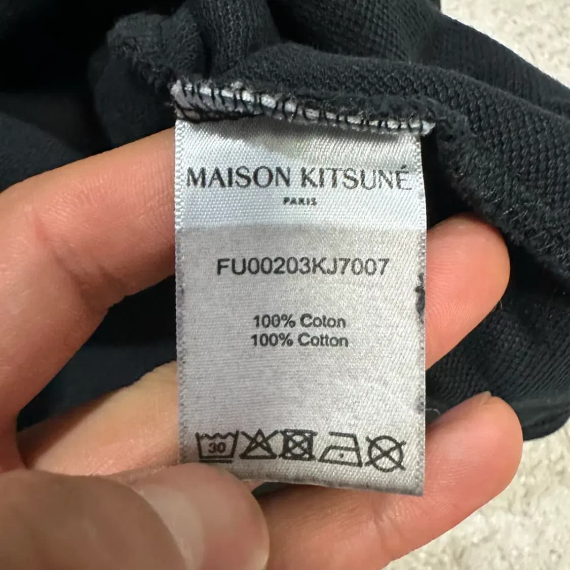 메종키츠네 반팔 카라티 블랙 XL 상품이미지4
