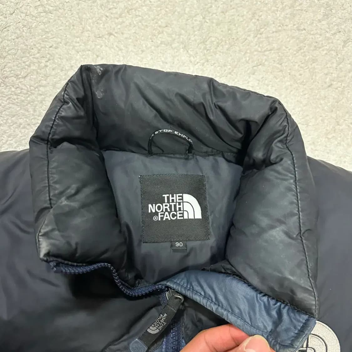 노스페이스 눕시 700 패딩 네이비 s 90 상품이미지5