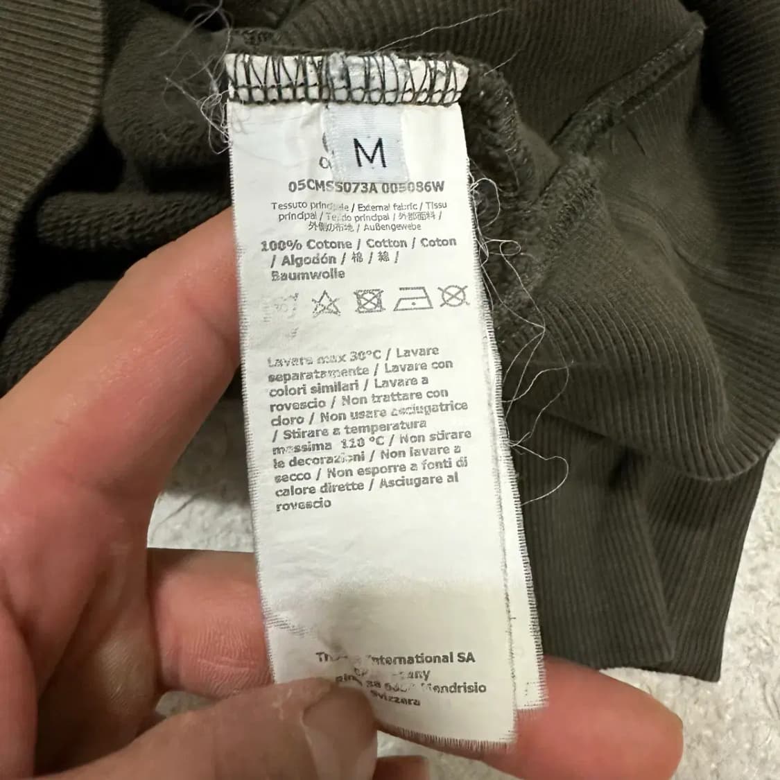 cp컴퍼니 맨투맨 카키 m 상품이미지4