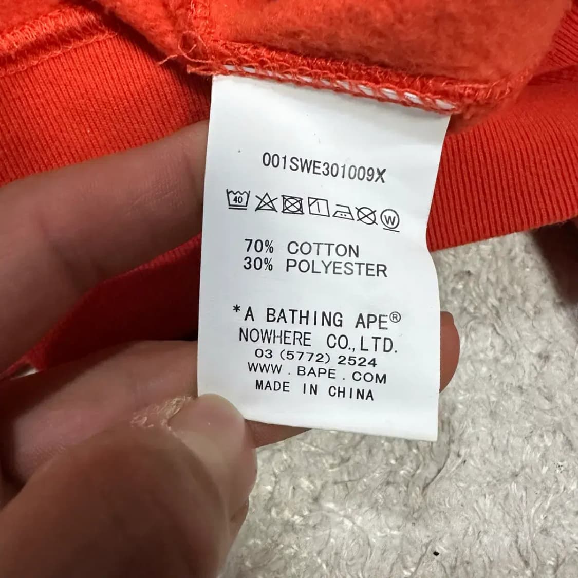 베이프 맨투맨 기모 L 상품이미지5