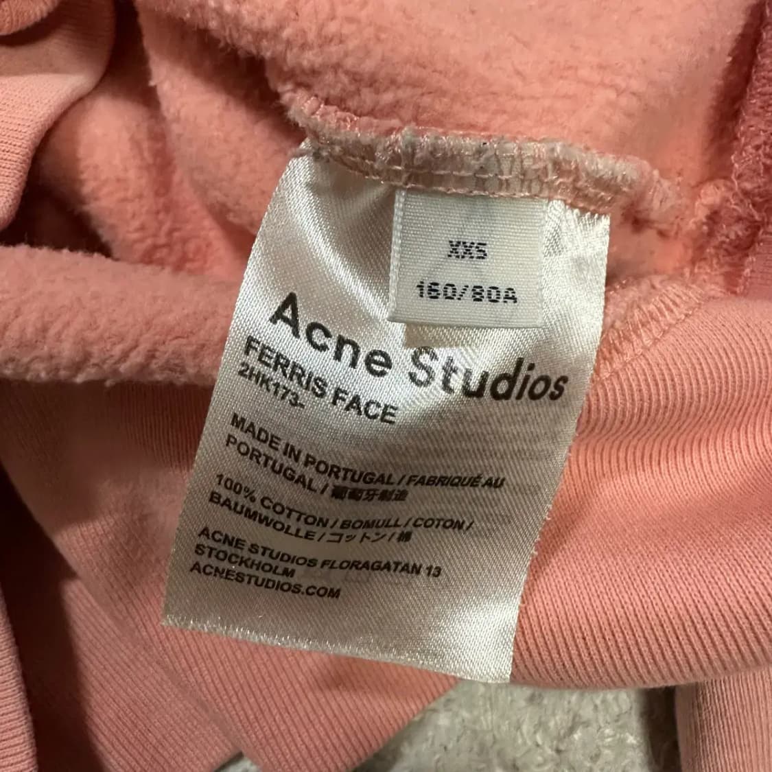 아크네스튜디오 후드티 기모 여성 xxs 상품이미지4