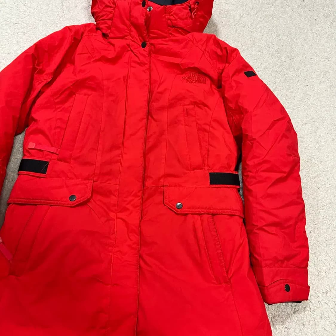 노스페이스 여성 롱패딩 레드 90 상품이미지2