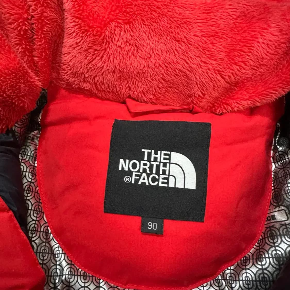 노스페이스 여성 롱패딩 레드 90 상품이미지4