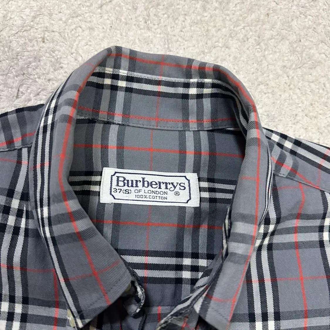 버버리 체크 긴팔 셔츠 그레이 s 상품이미지3