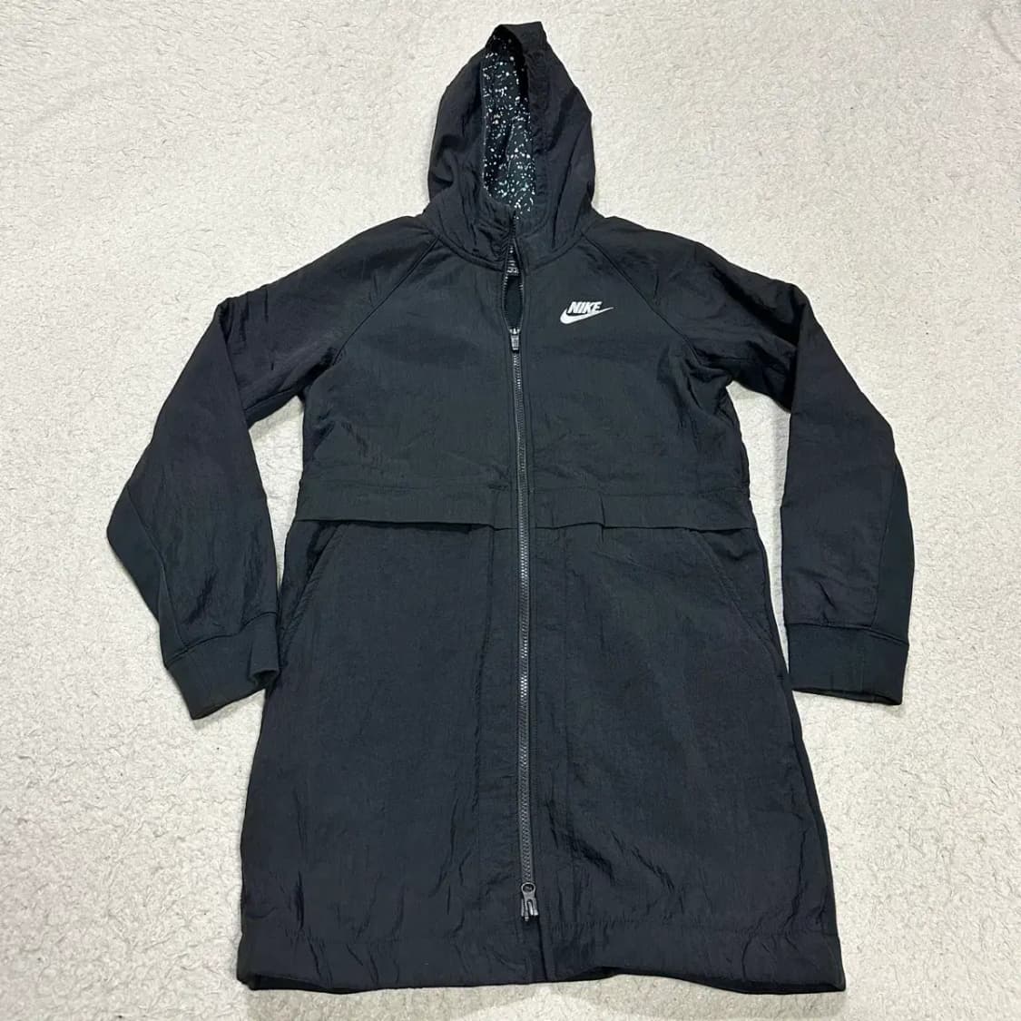 나이키 블랙 후드 롱 바람막이 기모 여성 추천 상품이미지1