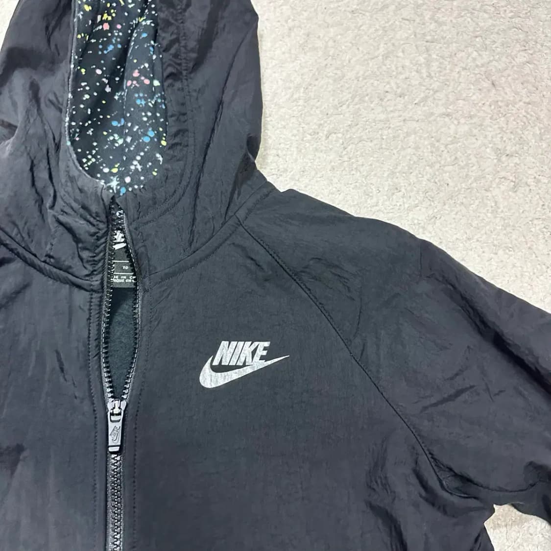 나이키 블랙 후드 롱 바람막이 기모 여성 추천 상품이미지2