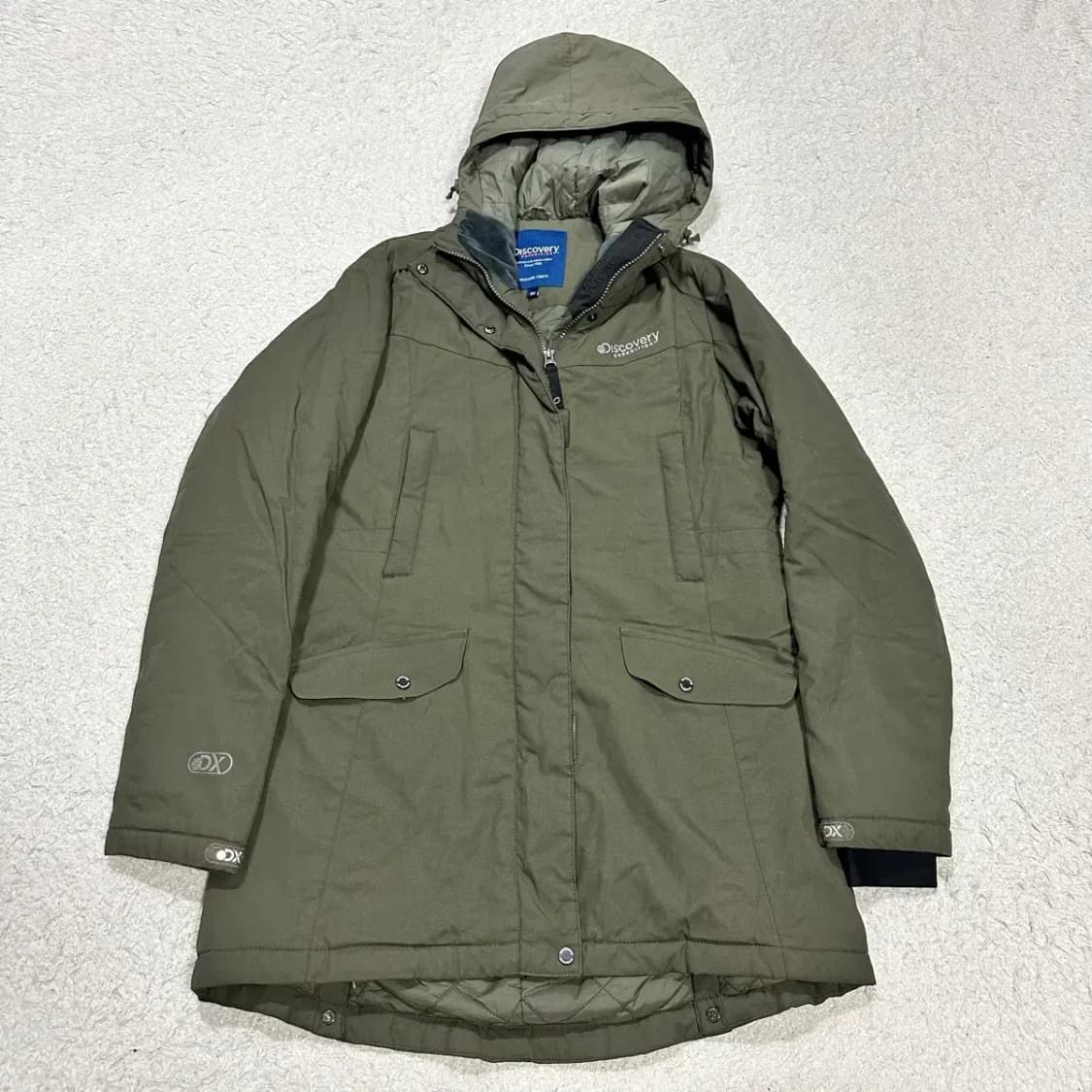 디스커버리 카키색 후드 점퍼 여성 100 상품이미지1