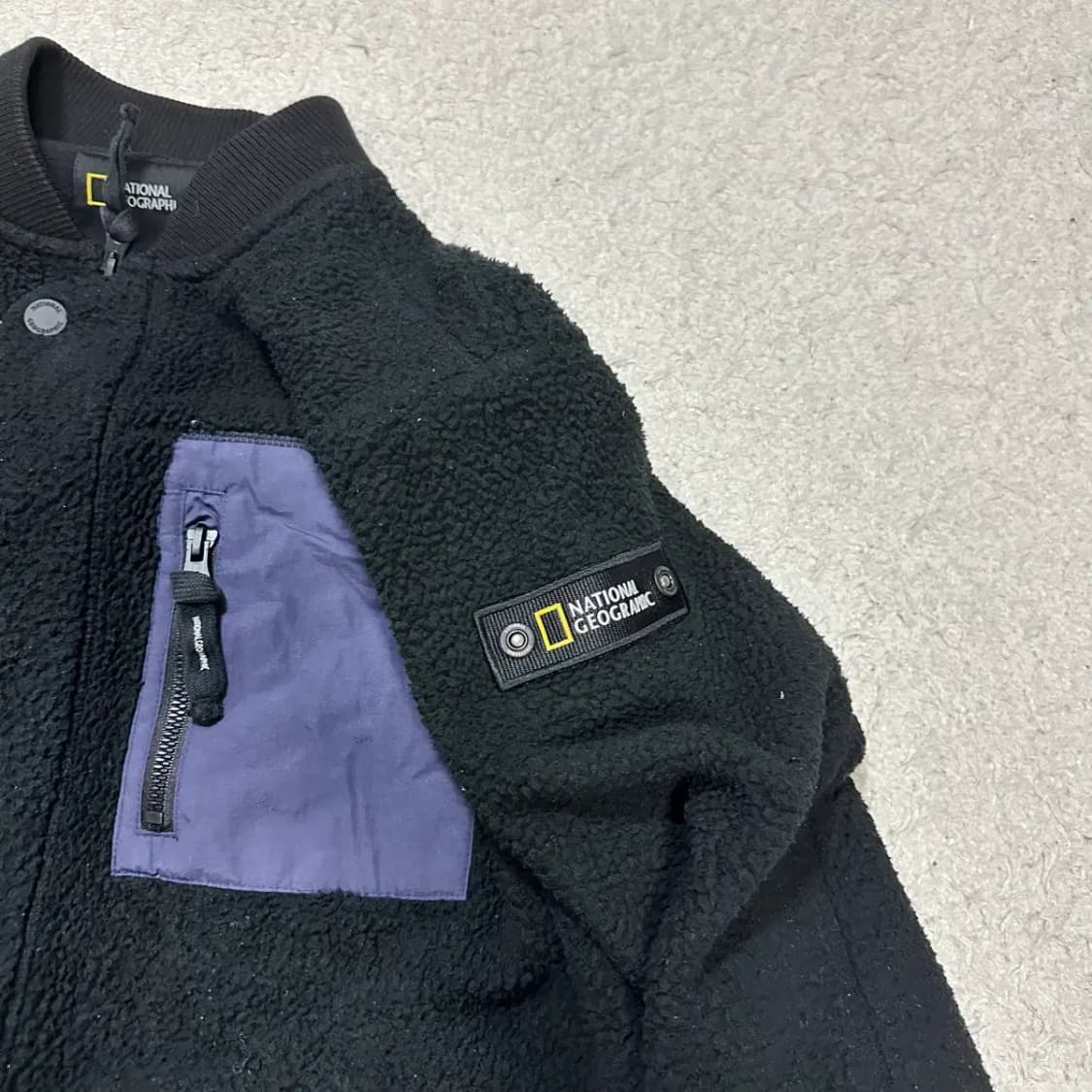 내셔널지오그래픽 뽀글이 롱 플리스 블랙 s 90 상품이미지2
