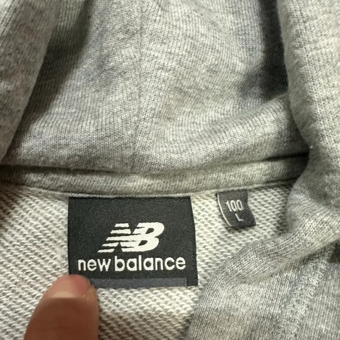 뉴발란스 회색 후드집업 L 100 상품이미지3