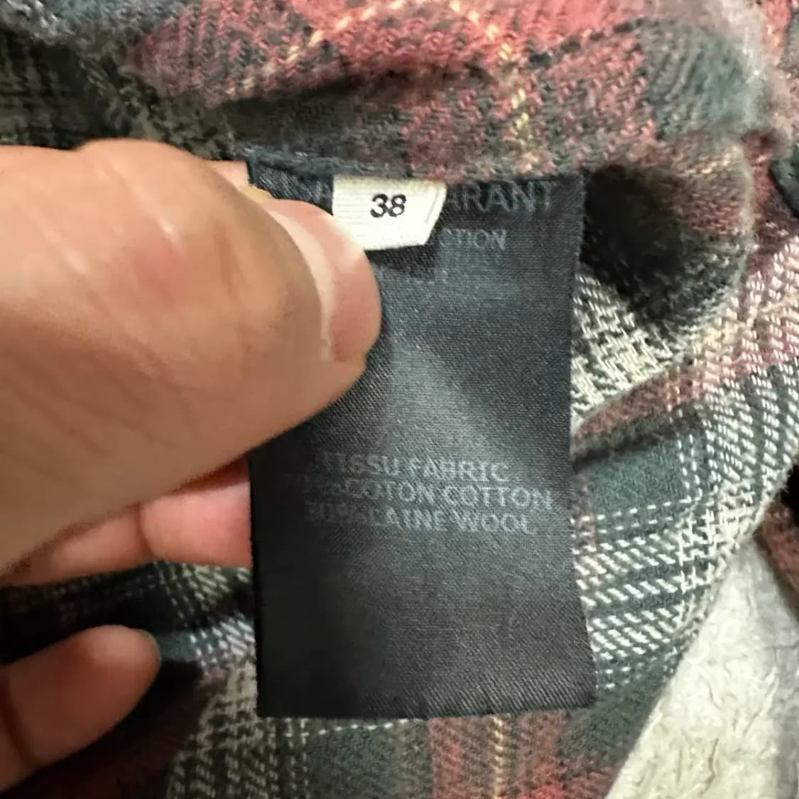 이자벨마랑 셔츠 체크 여성 38 상품이미지3