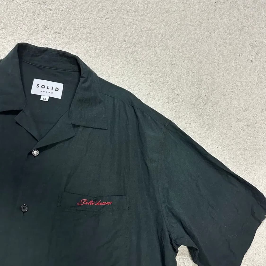 솔리드옴므 반팔 셔츠 블랙 105 상품이미지2