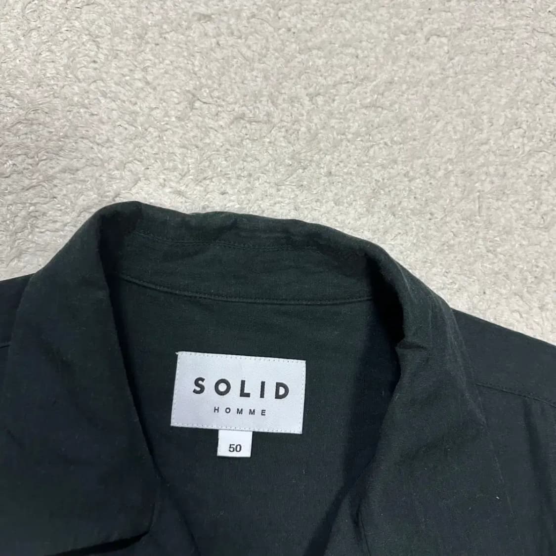 솔리드옴므 반팔 셔츠 블랙 105 상품이미지3