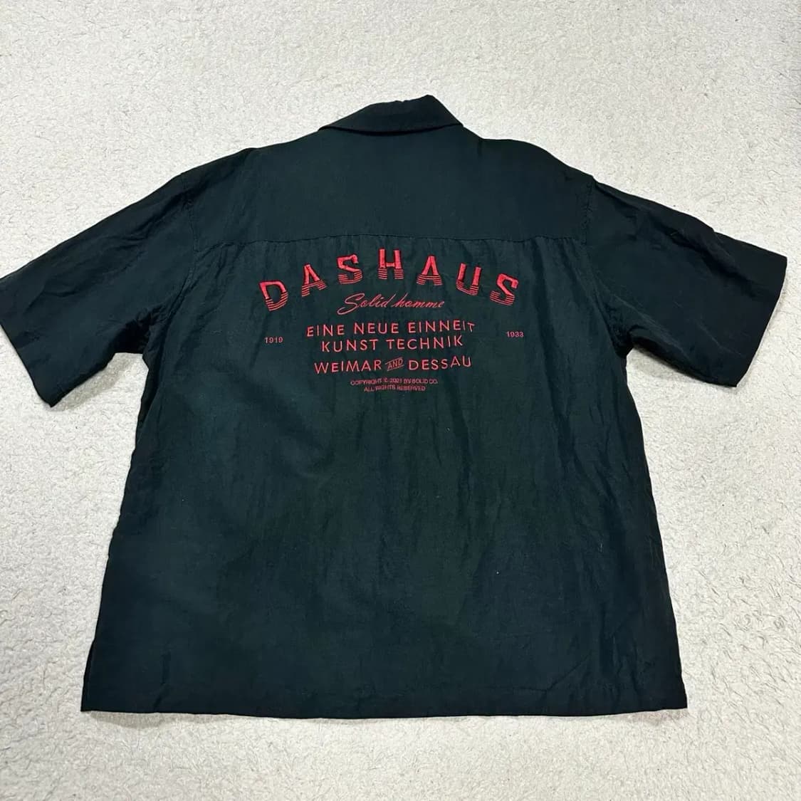 솔리드옴므 반팔 셔츠 블랙 105 상품이미지6