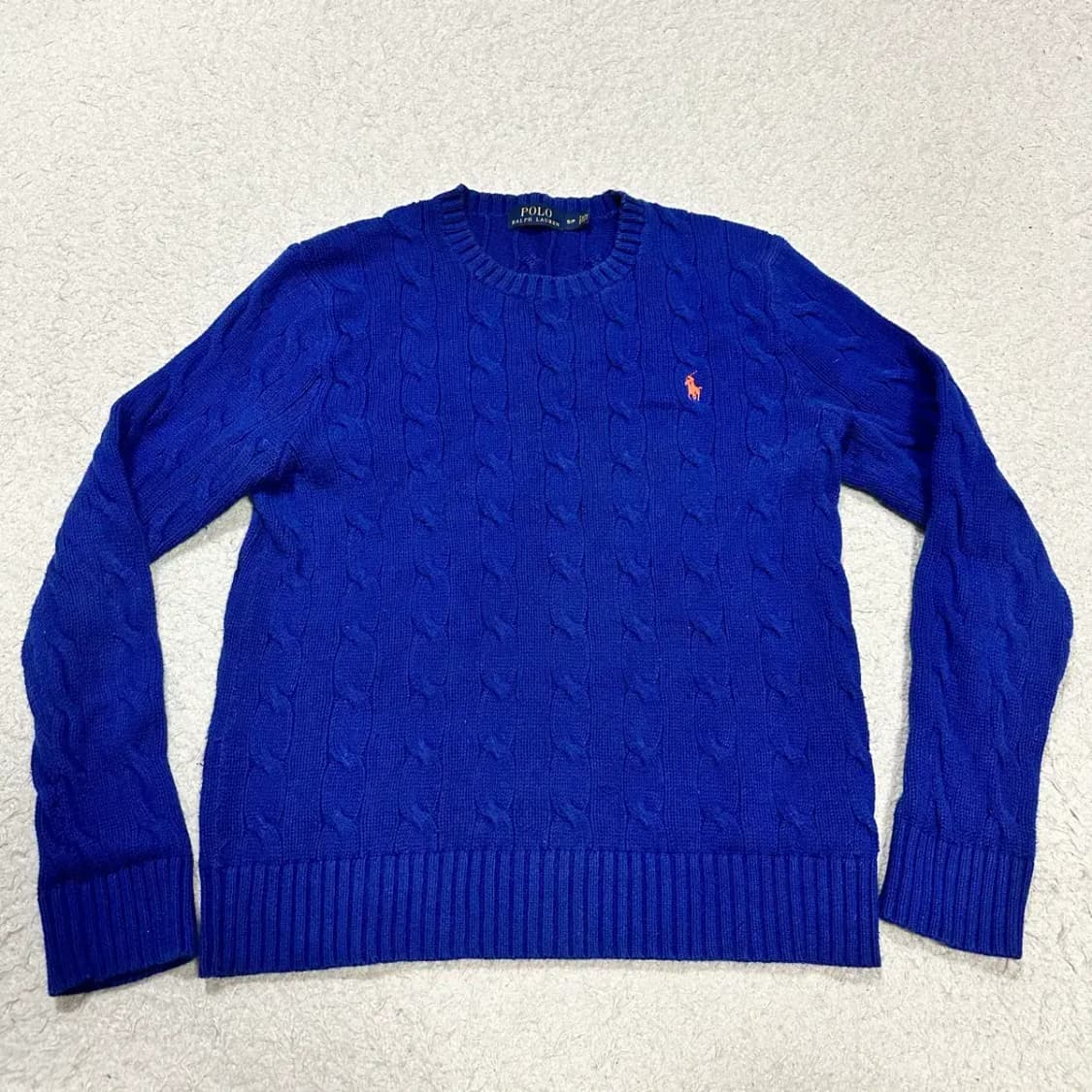 폴로 랄프로렌 케이블 니트 블루 s 상품이미지1