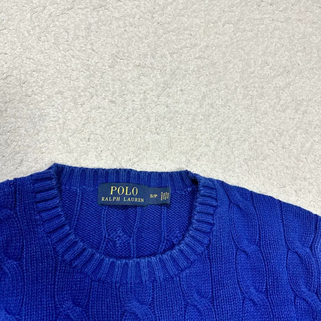 폴로 랄프로렌 케이블 니트 블루 s 상품이미지2