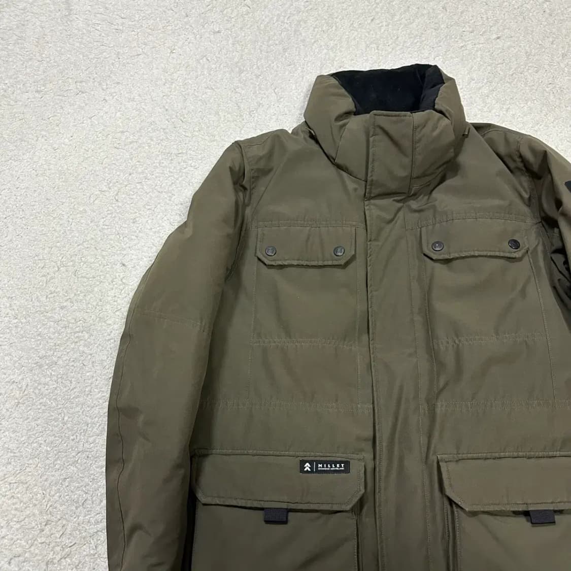 밀레 남성 카키색 패딩 점퍼 m 95 상품이미지3