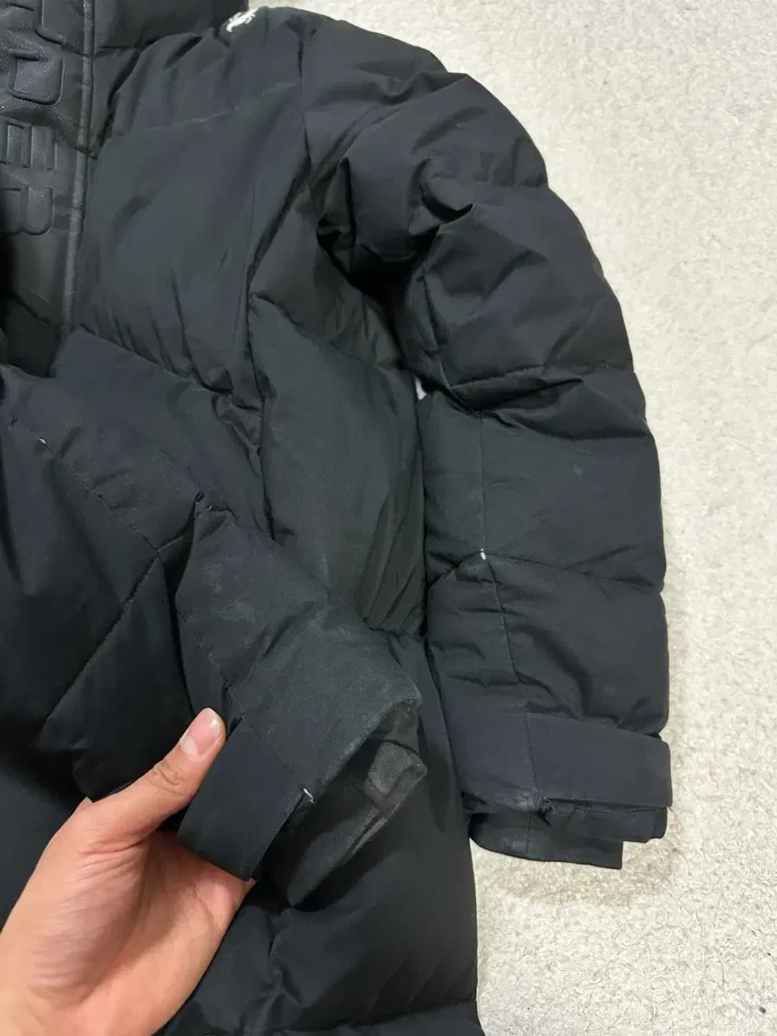 스파이더 롱패딩 블랙 m 95 상품이미지2