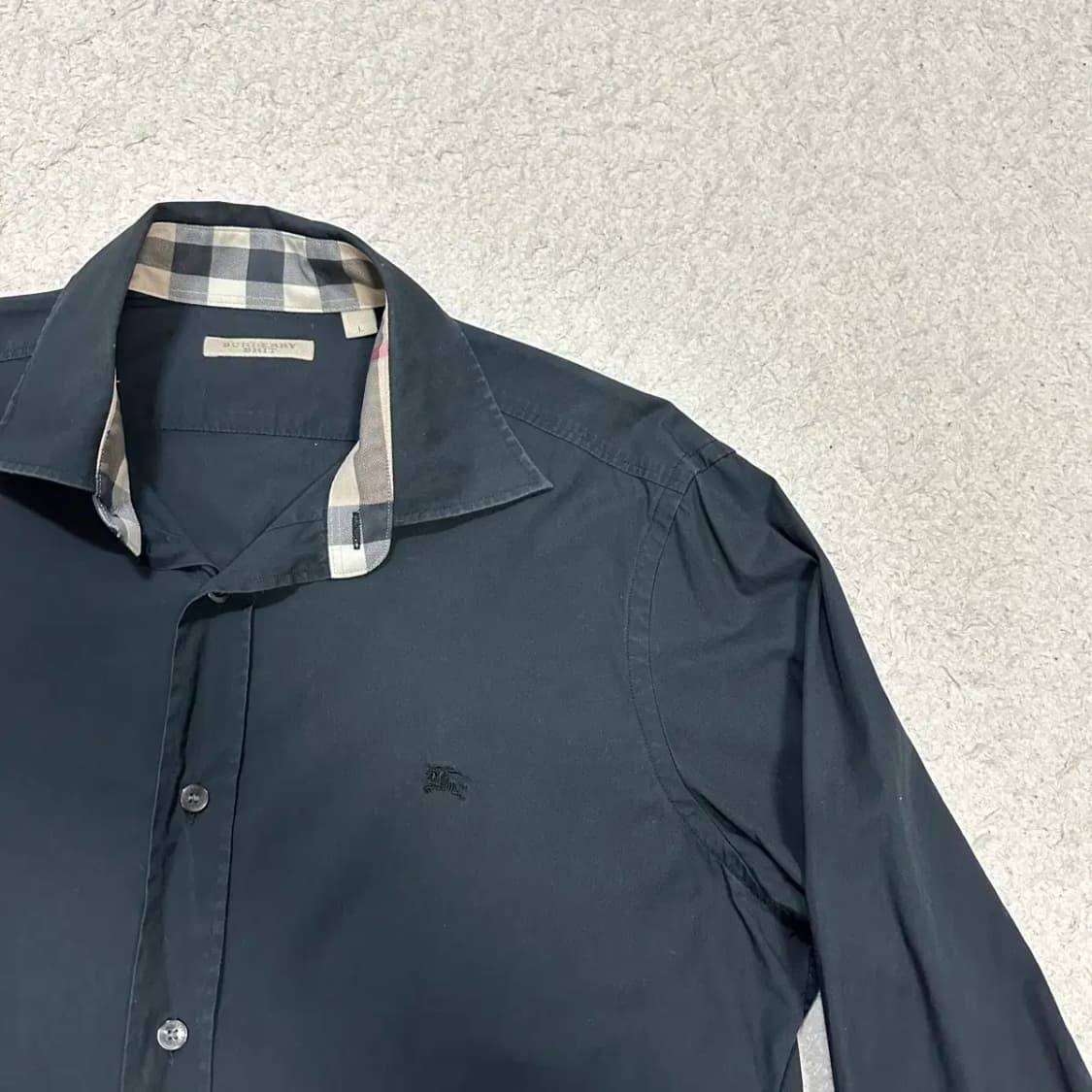 버버리 셔츠 블랙 L 상품이미지3
