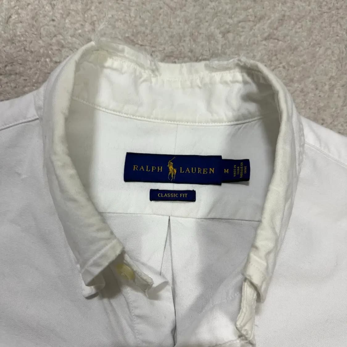 폴로 랄프로렌 옥스포드 셔츠 화이트 m 상품이미지3