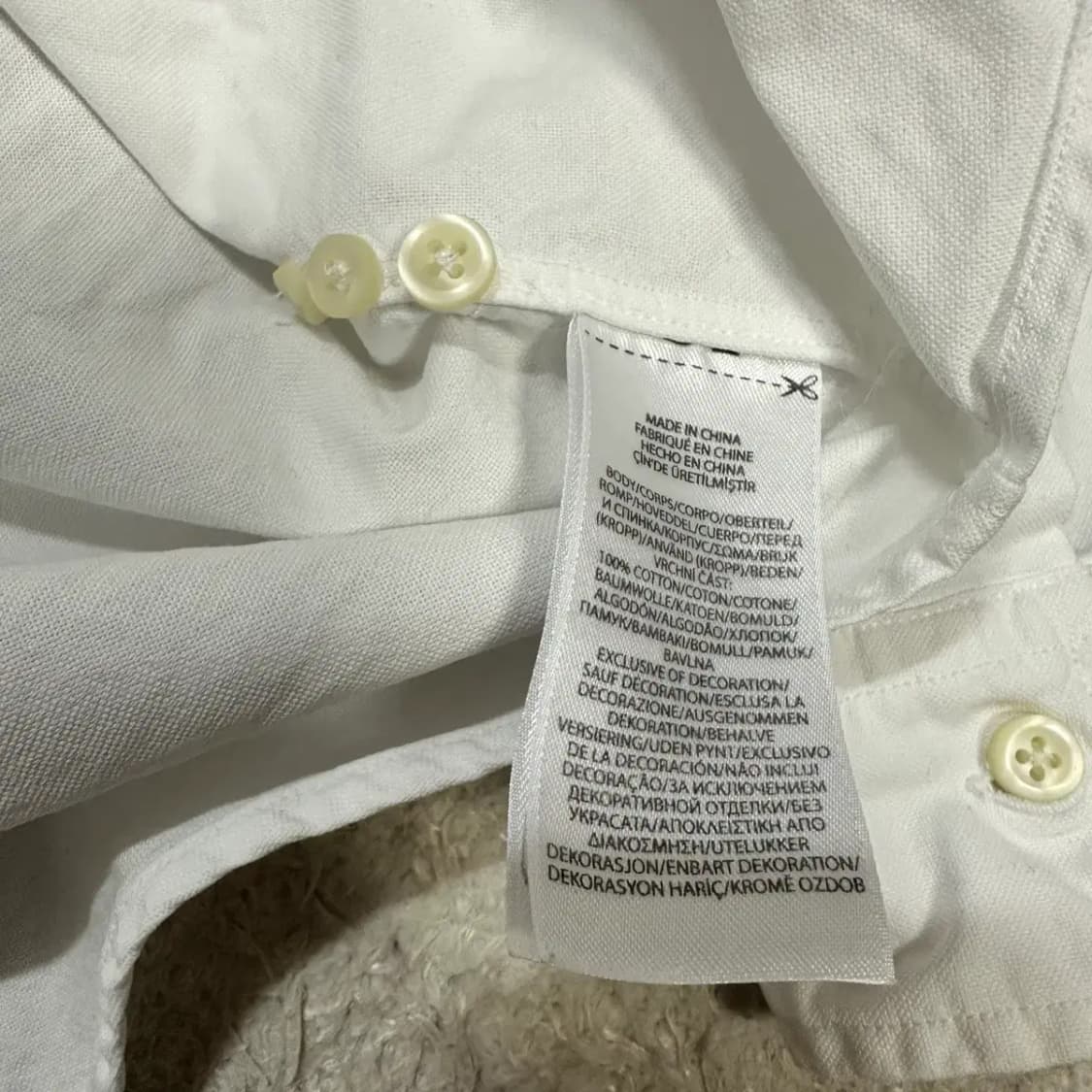 폴로 랄프로렌 옥스포드 셔츠 화이트 m 상품이미지5