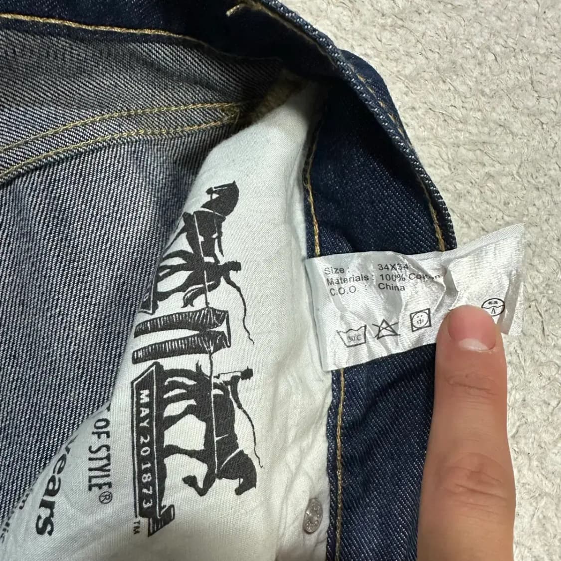 리바이스 511 청바지 데님 팬츠 33인치 상품이미지3